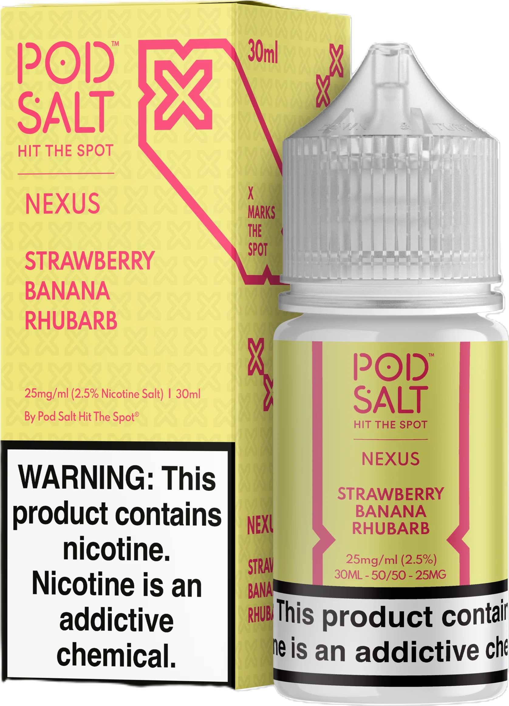 Pod Salt Strawberry Banana Rhubarb Likit